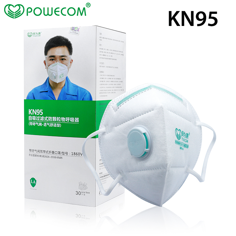 30 pz/scatola POWECOM maschera - Kn95 Respirator Mask recensione e prezzo